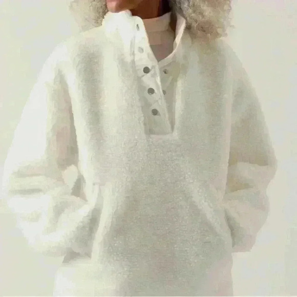 ATHLETA Cozy Sherpa Snap Sweatshirt - Picture 3 of 7